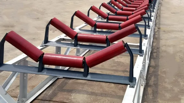 carrying idler for belt conveyor