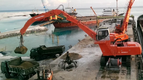 mobile material handler machine