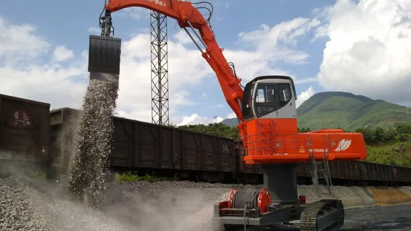 mobile material handler machine