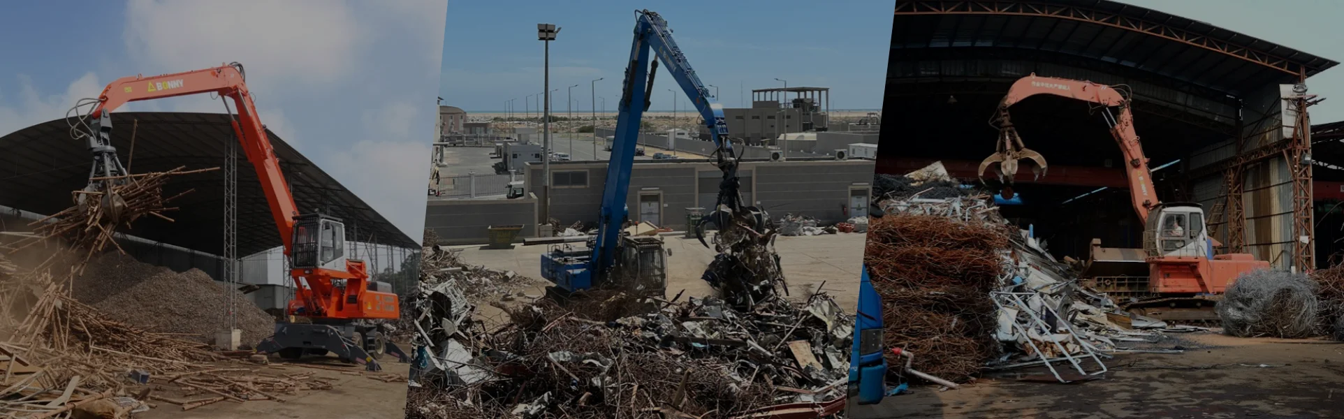 mobile scrap handler for scrap metal and steel mills