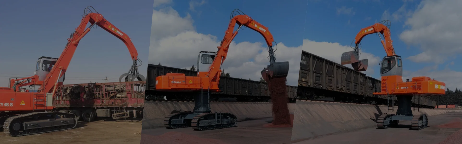 tracked mobile material handler for port and yards