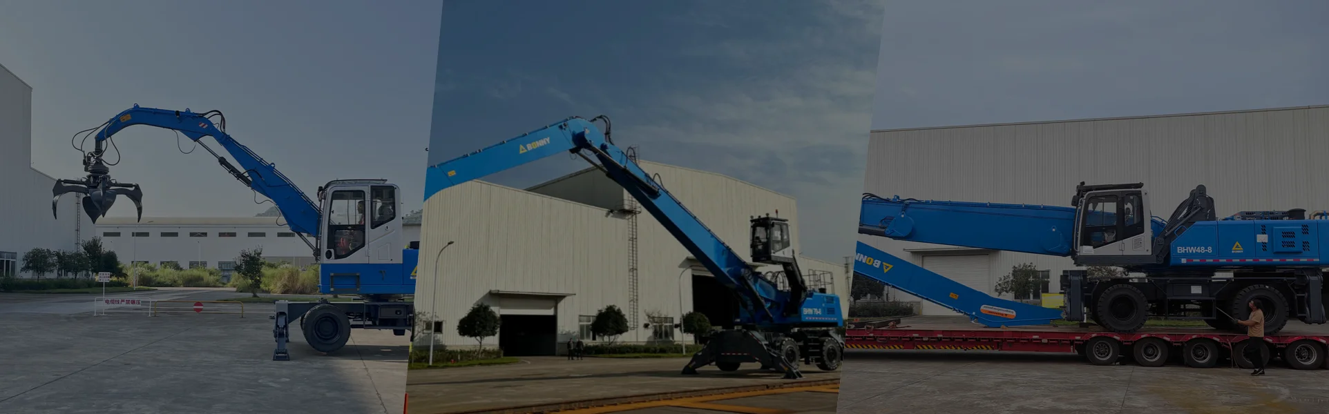 wheeled mobile material handler for port and yards