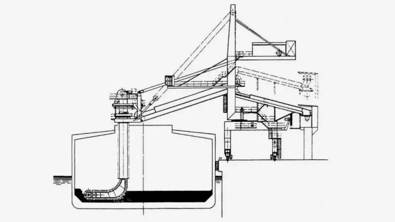 Chain Bucket Ship Unloader Drawing